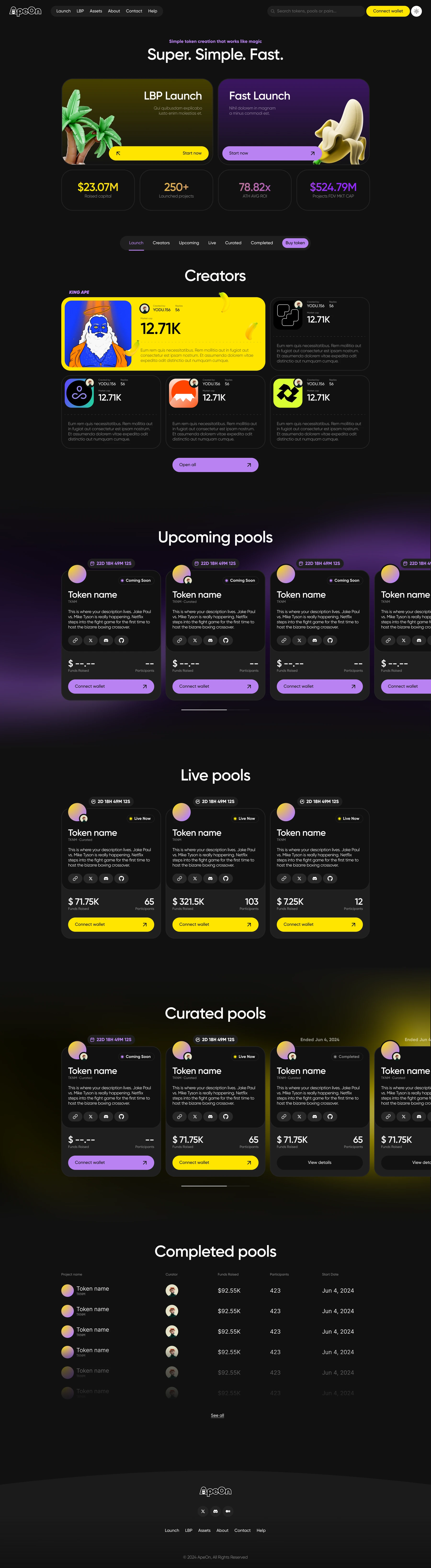 ApeOn home with LBP Launch and Fast Launch, desktop