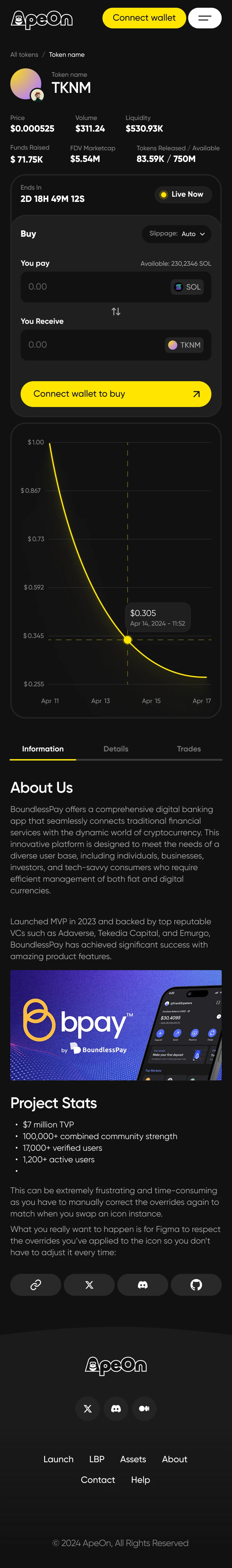 A live pool with the buy panel · mobile
