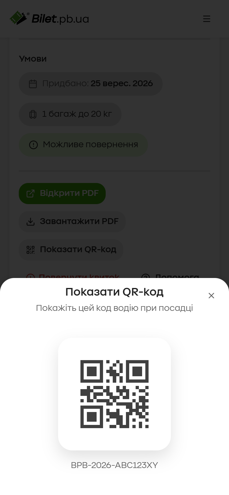 Account · the electronic ticket on a phone