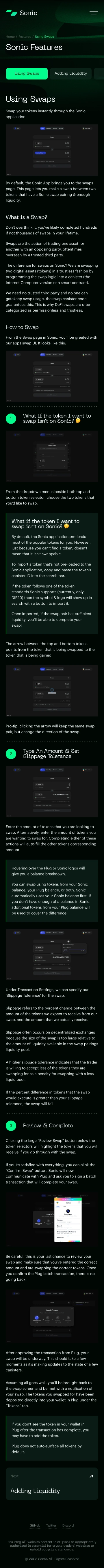 Mobile · Using swaps introduction