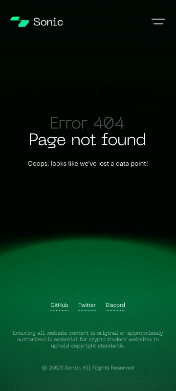 Sonic · Mobile · 404