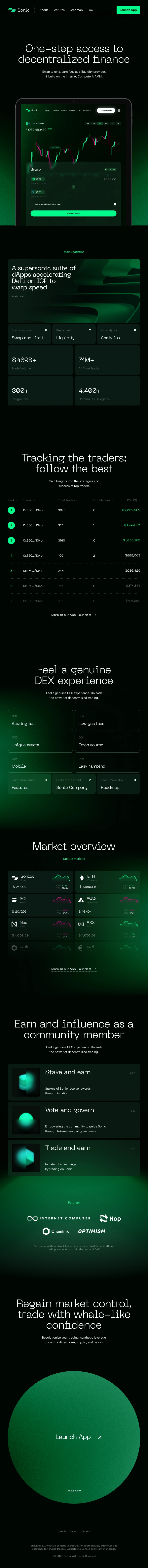 Sonic · Tablet · Homepage