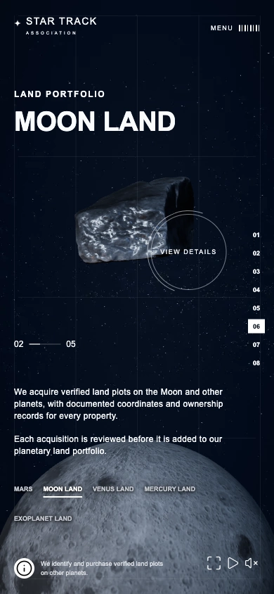 Mobile · Land portfolio · Moon