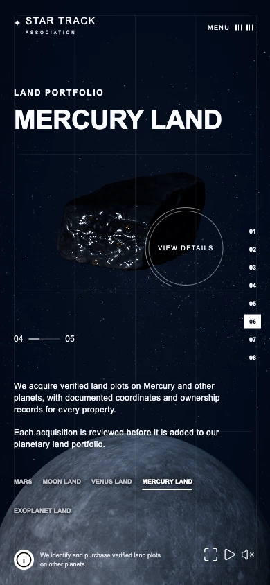 Mobile · Land portfolio · Mercury