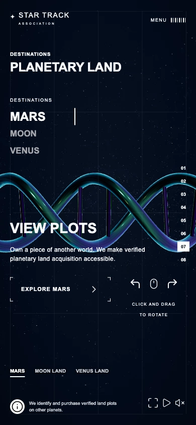 Mobile · Destinations · Mars