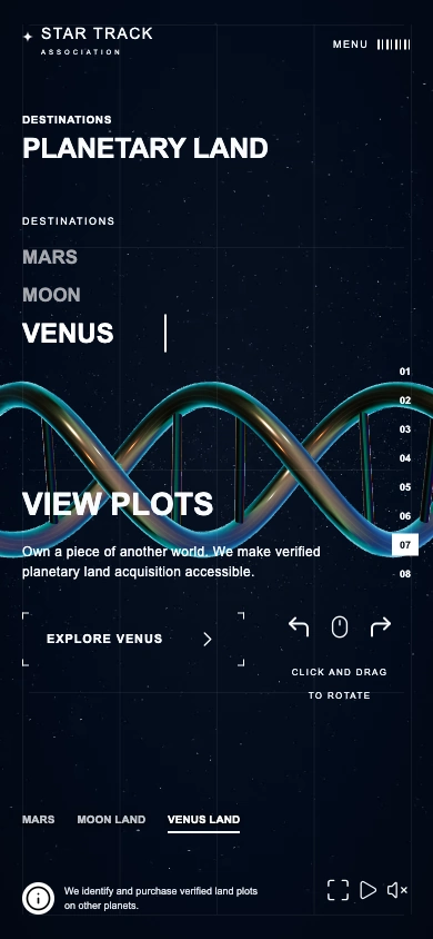 Mobile · Destinations · Venus