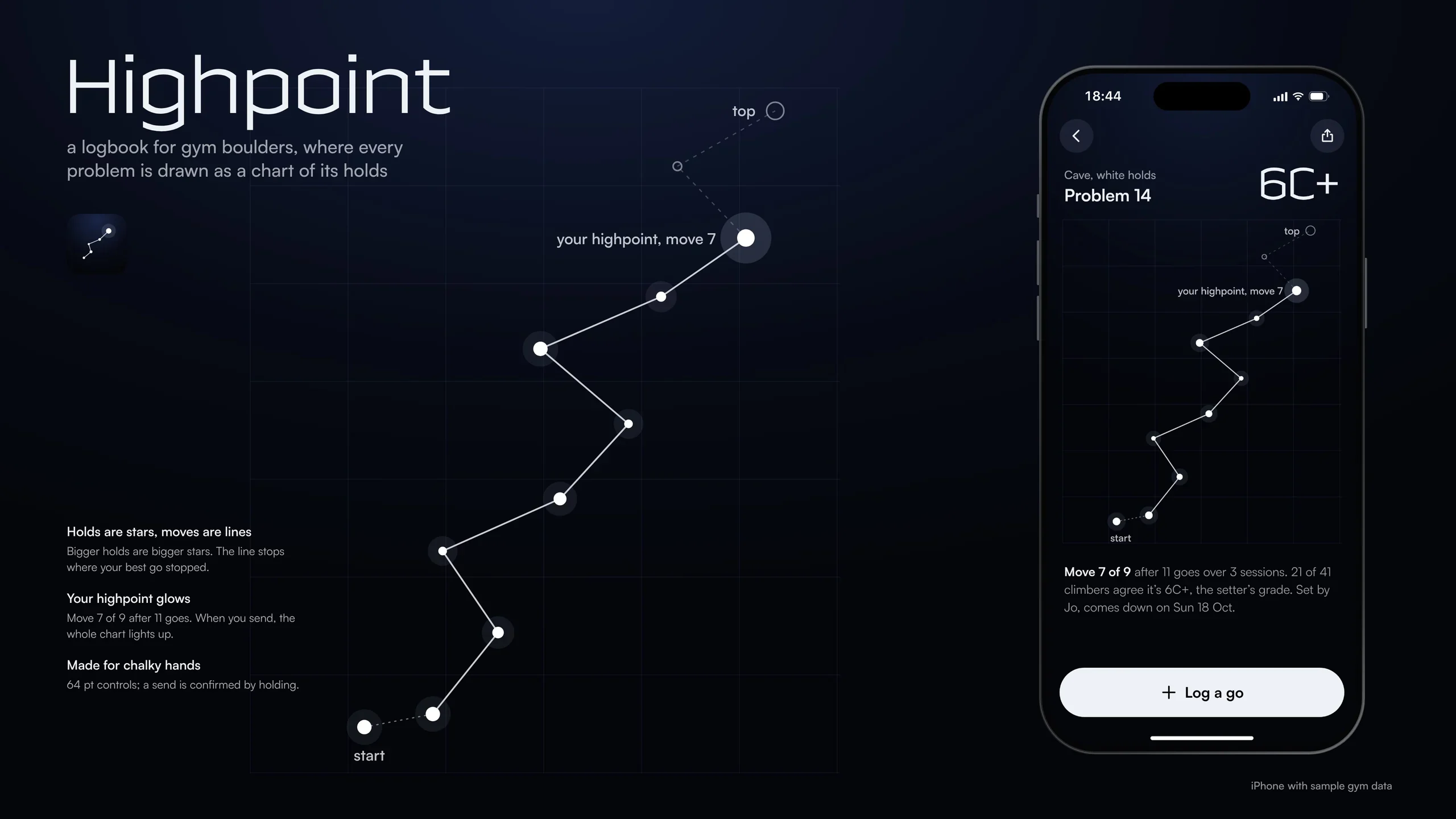 Problem 14 as a star chart, at board scale