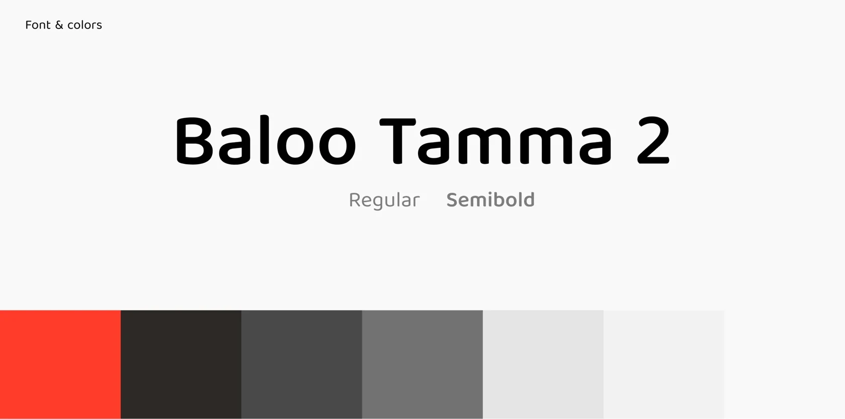 Typography and palette