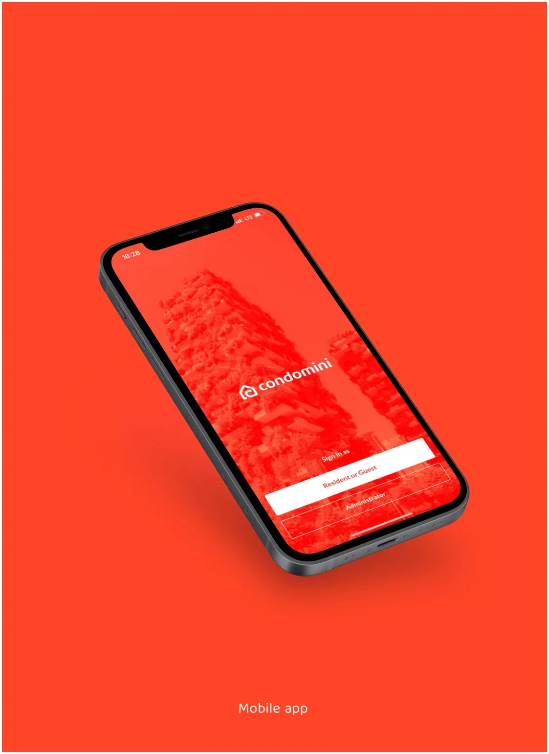 The Condomini app open on a phone