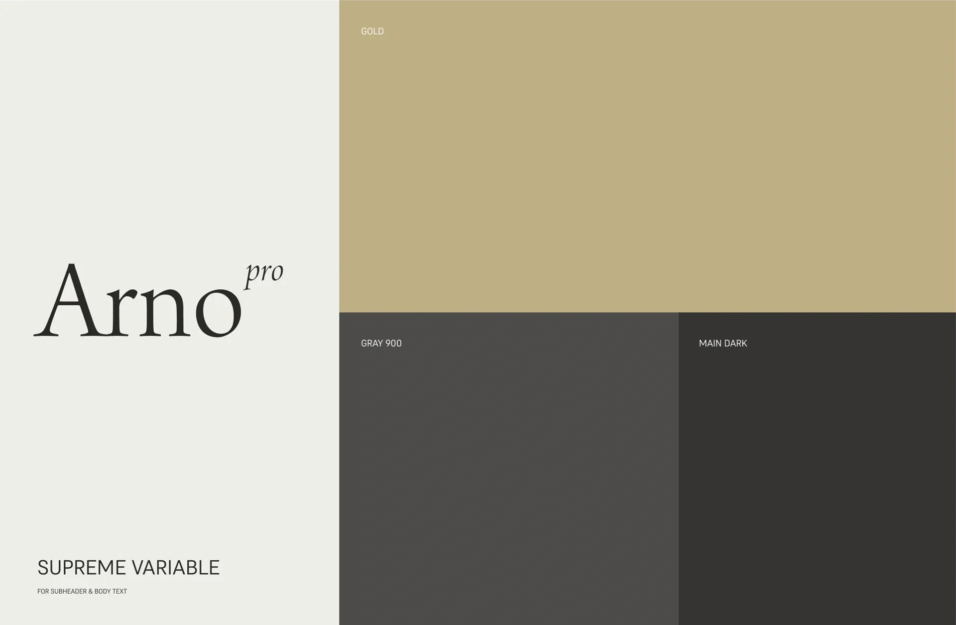 Typography and palette