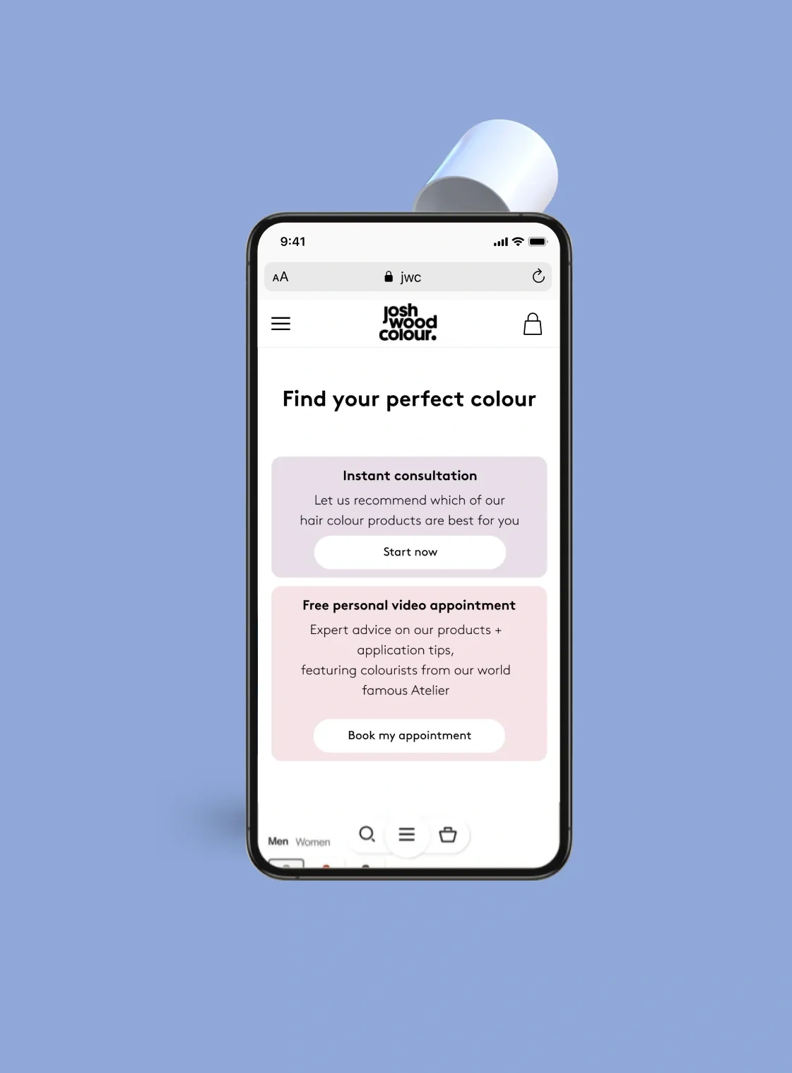 Josh Wood Colour — published design detail