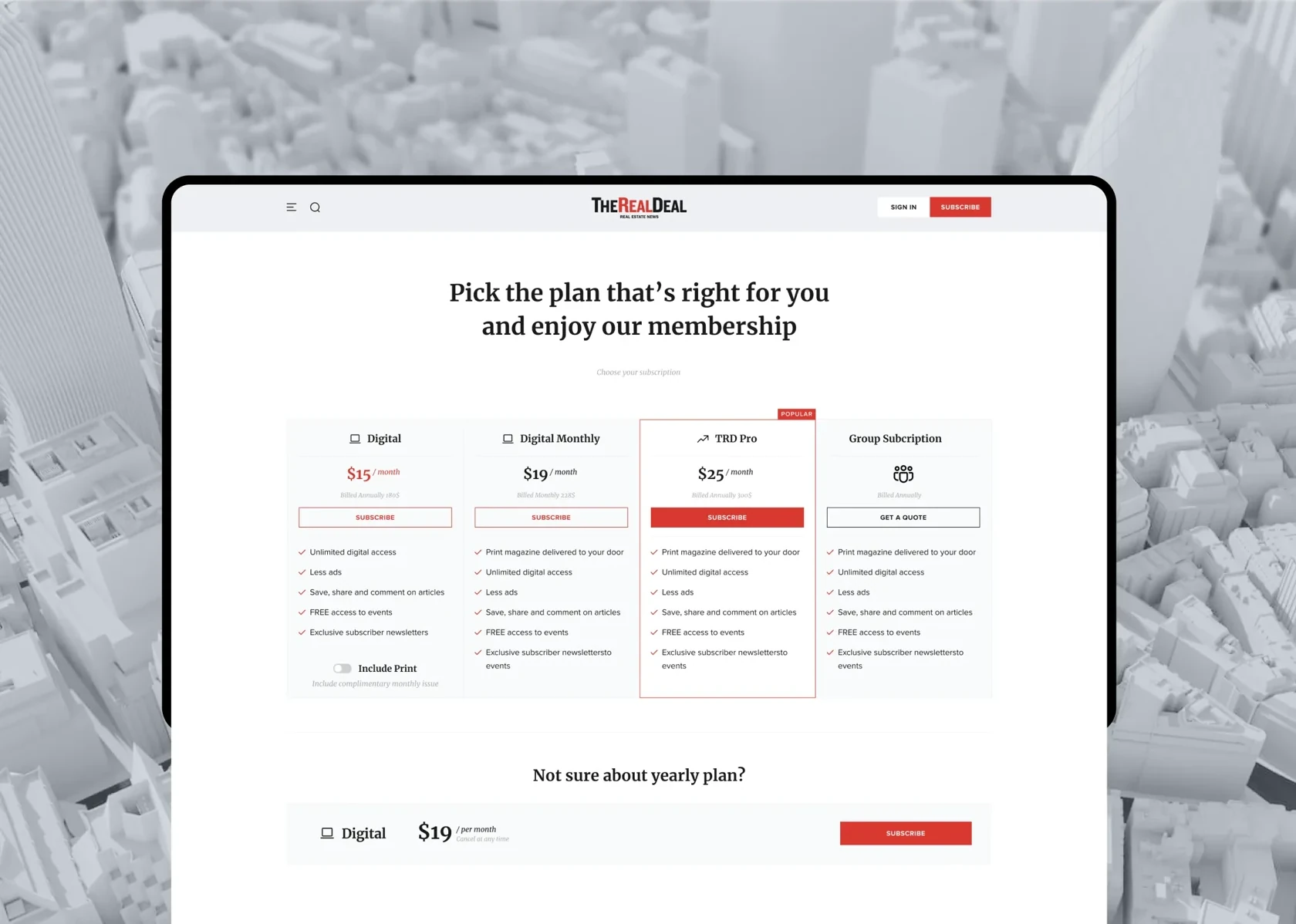 The Real Deal — published design detail