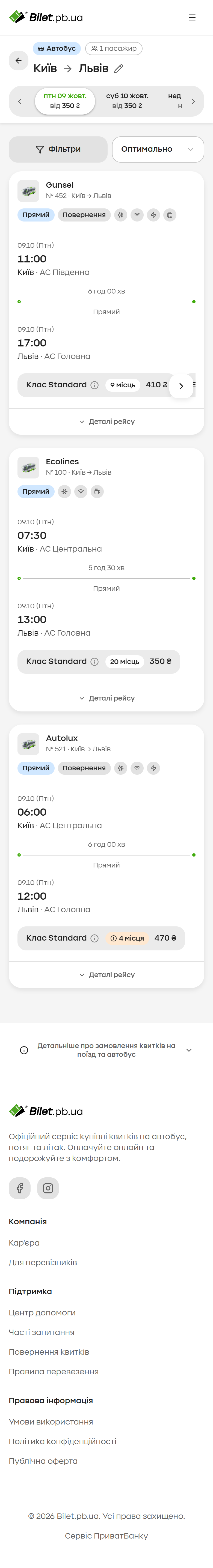Mobile · Bus journeys · Results