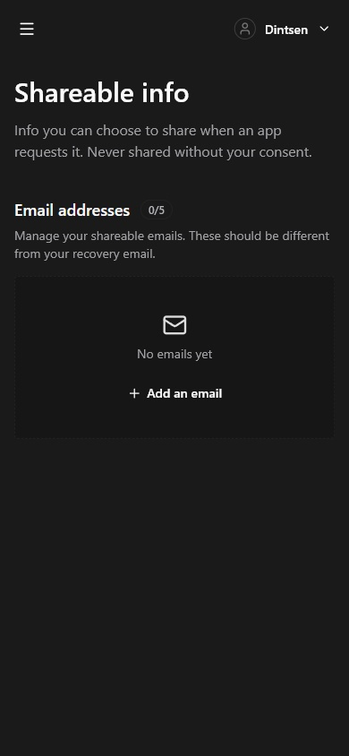id.ai · Shareable information · Mobile
