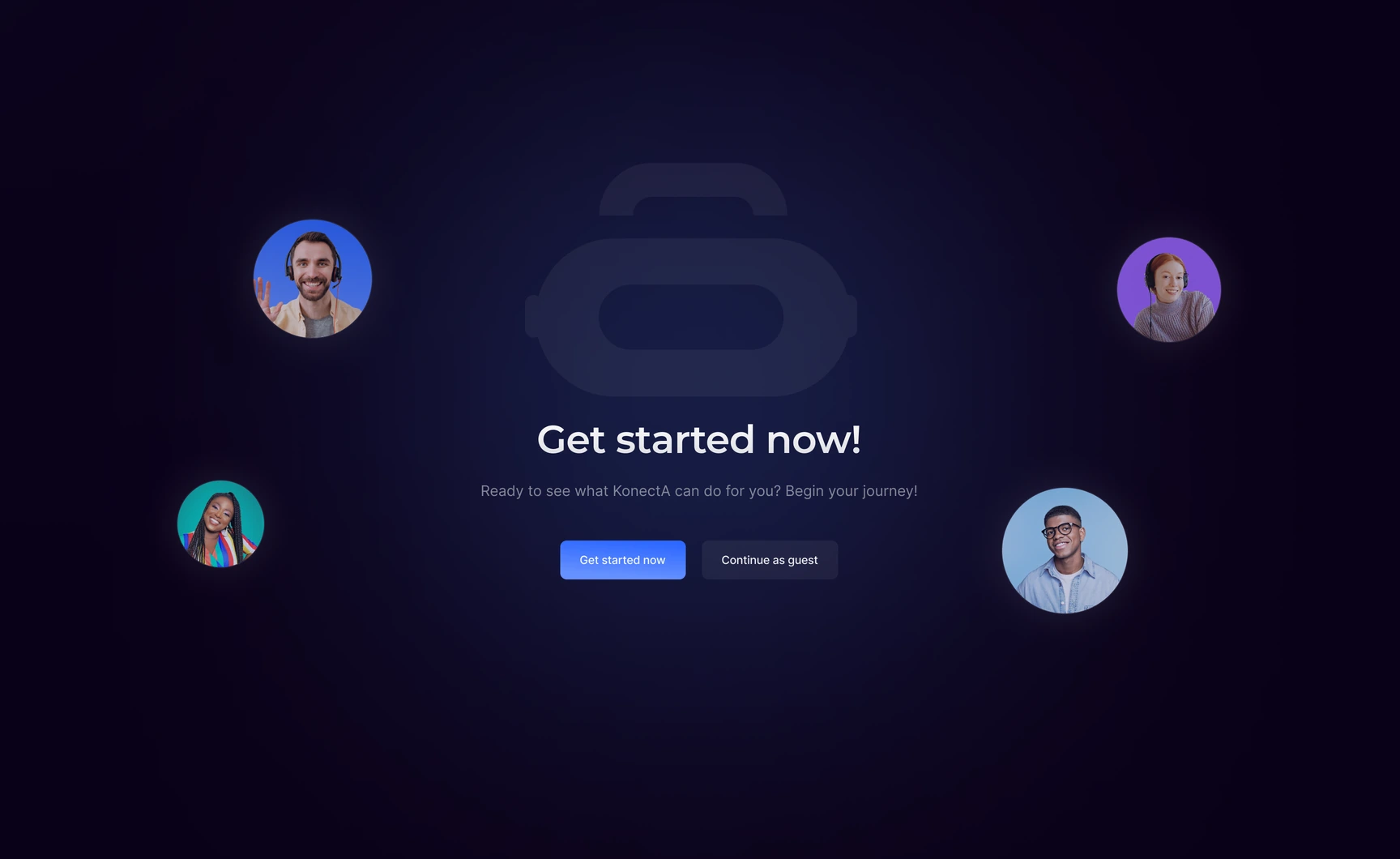 Konecta — Landing · Desktop · Getting started