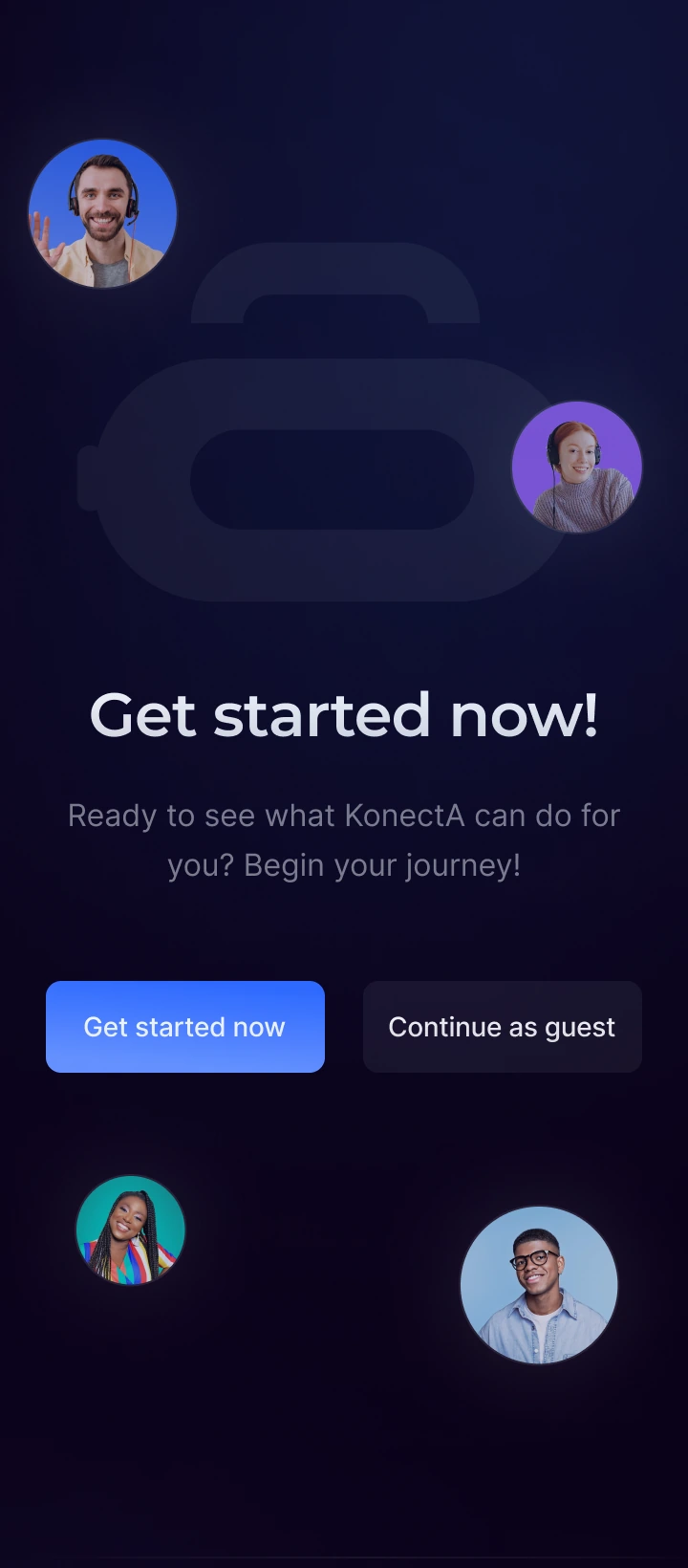 Konecta — Landing · Mobile · Getting started