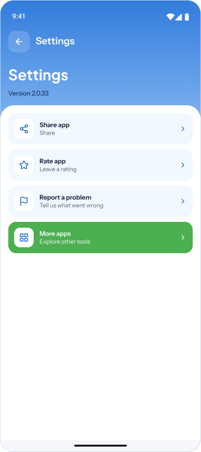 Custom · Settings using the same row structure