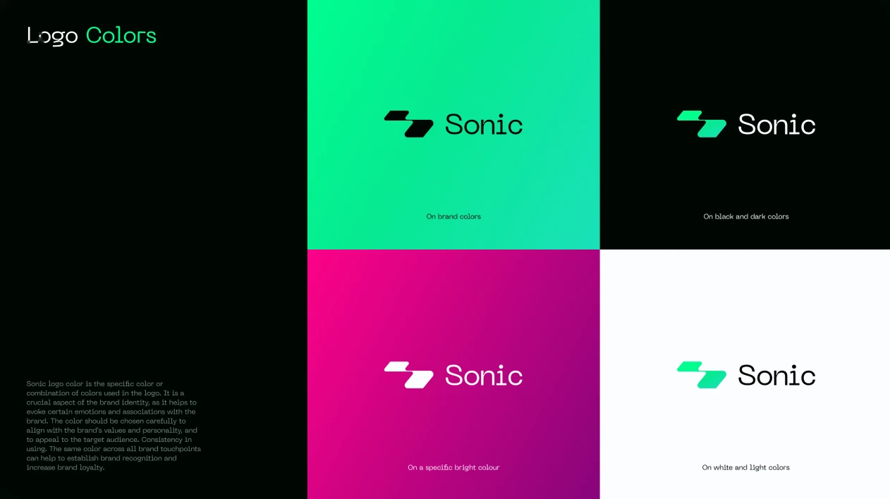 Sonic · Logo colour variants
