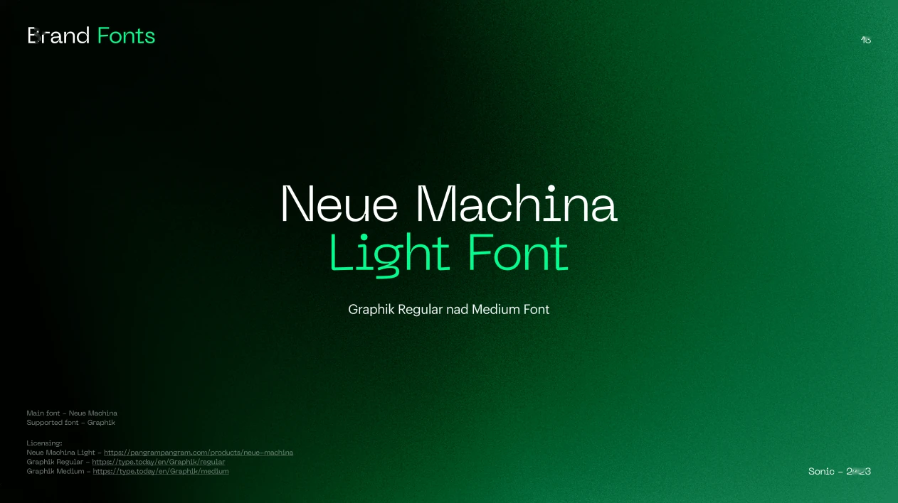 Sonic · Typography