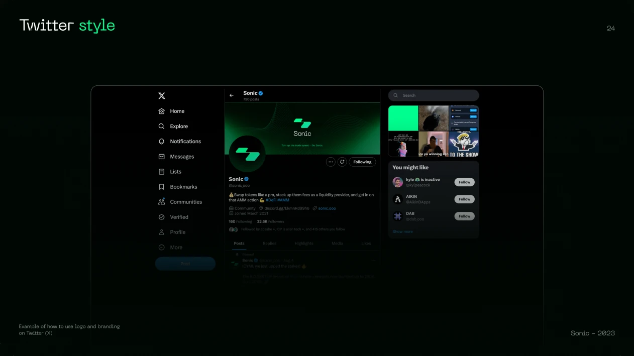 Sonic · Social profile