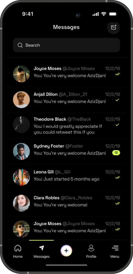 Messages on a phone