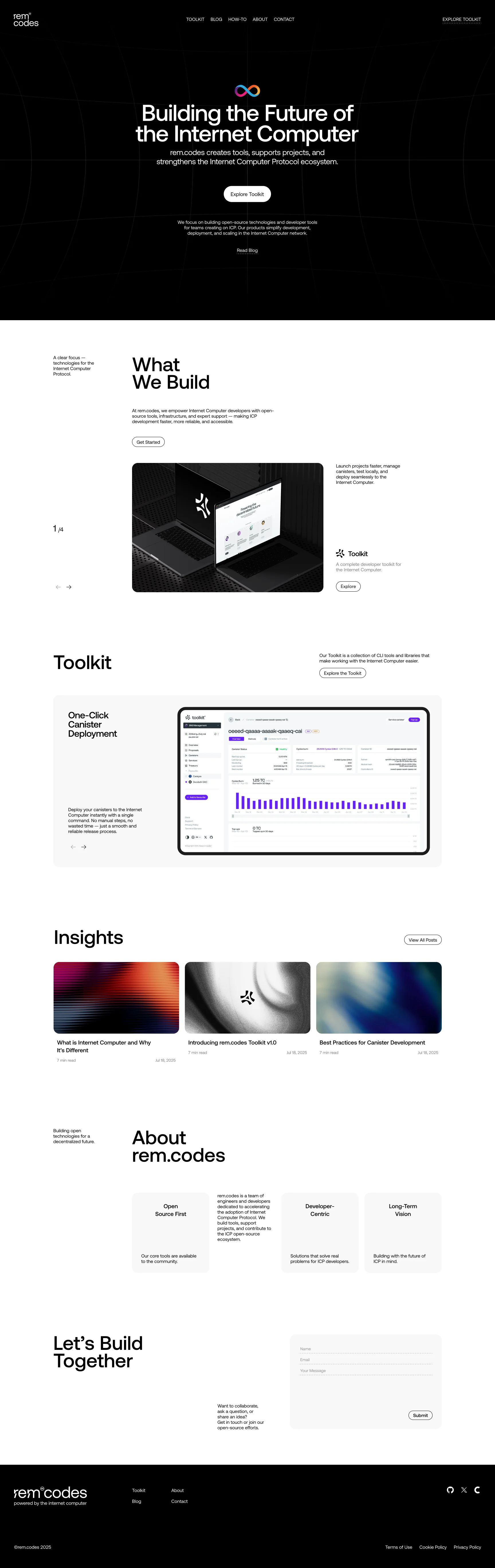 rem.codes · Homepage · Desktop