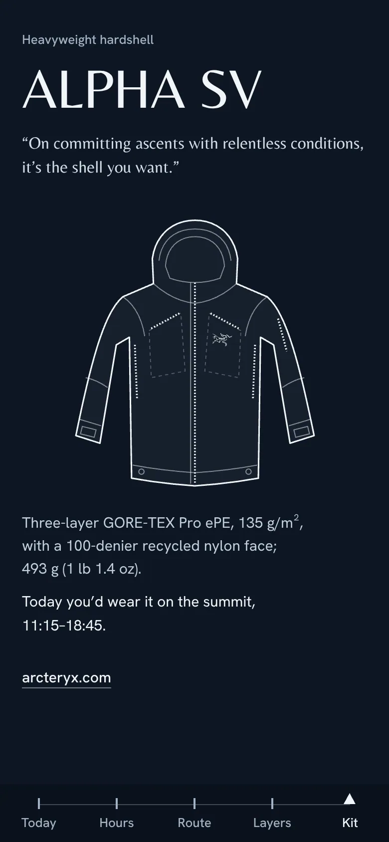 Arc’teryx Conditions — alpha SV, the shell for the worst of it