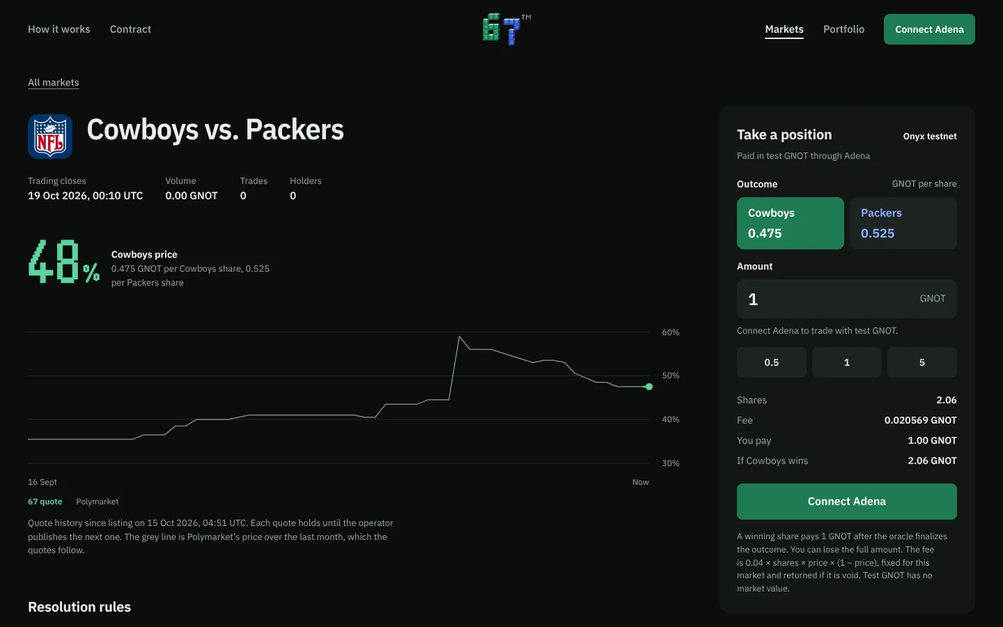 67 — a match lists its two teams instead of Yes and No