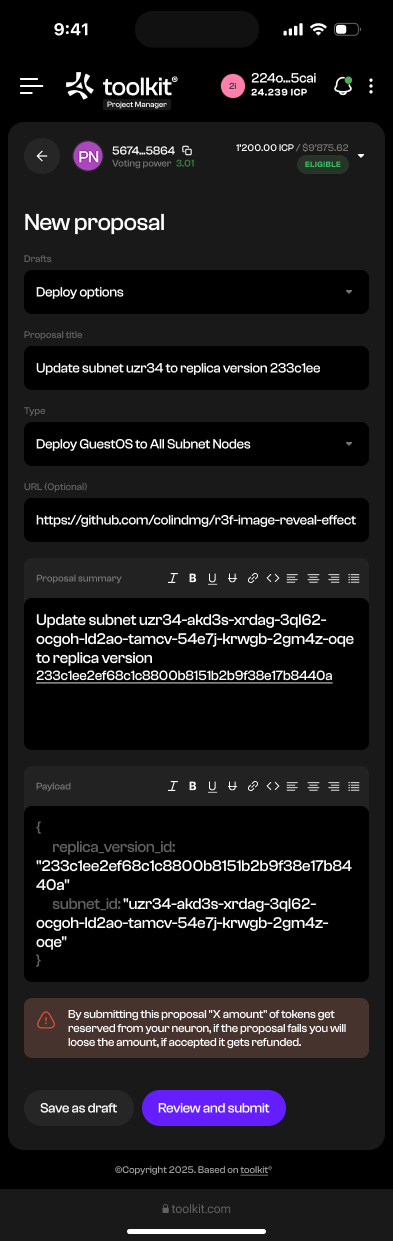 Proposals · Mobile proposal composition