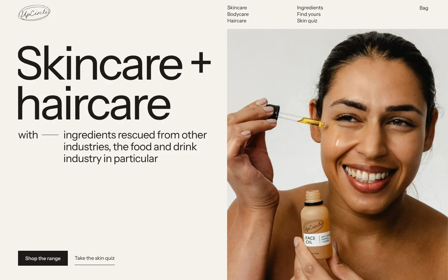 UpCircle With — the redesigned home page