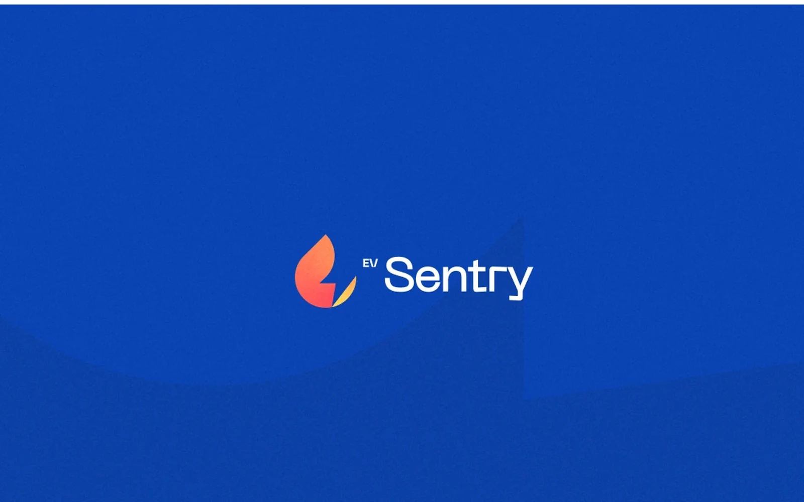 EV Sentry — the logo on the identity’s blue