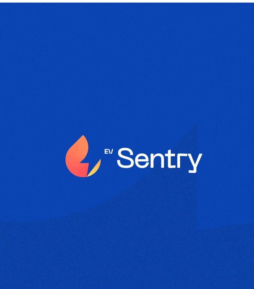 EV Sentry — badges and a T-shirt in the new identity