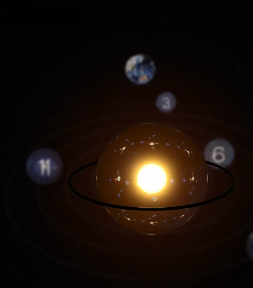 Bubble Rumble — bubbles on orbits round a small star