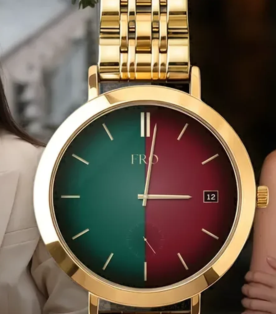 FRO Dualle — the watch with its green and red dial