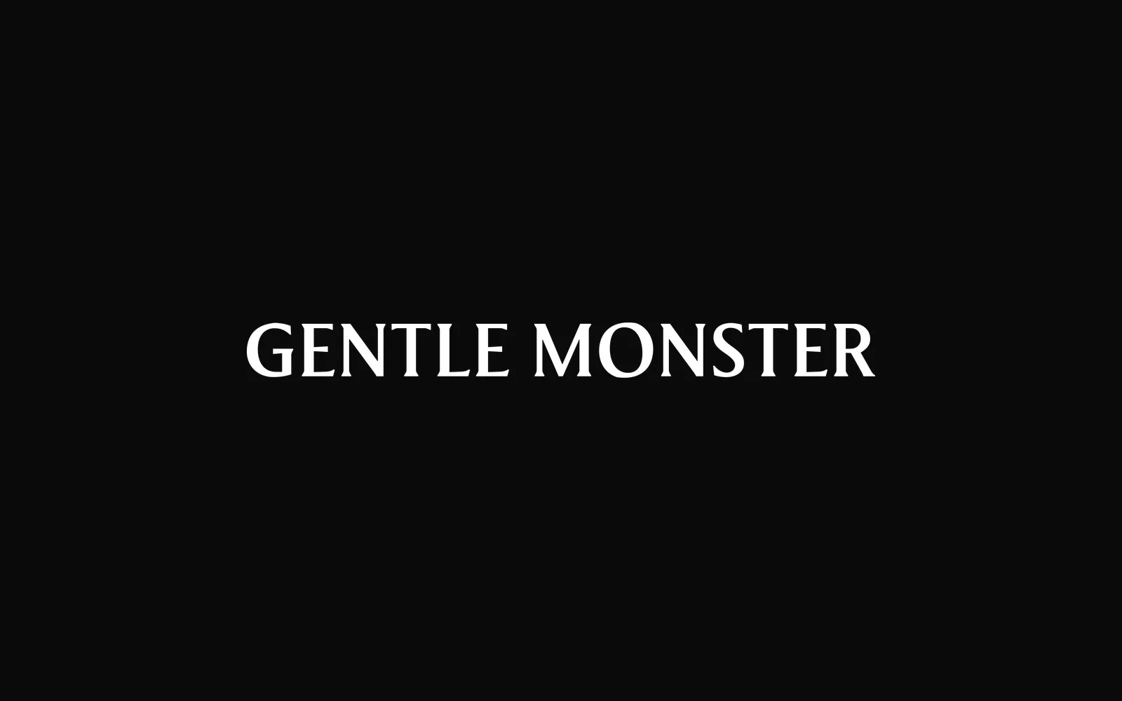 Gentle Monster — the wordmark on black