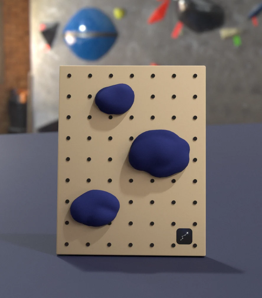 Highpoint — a training board with holds in a climbing gym