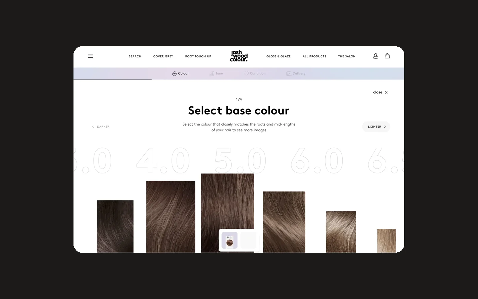 Josh Wood Colour — the website on tablets and a phone