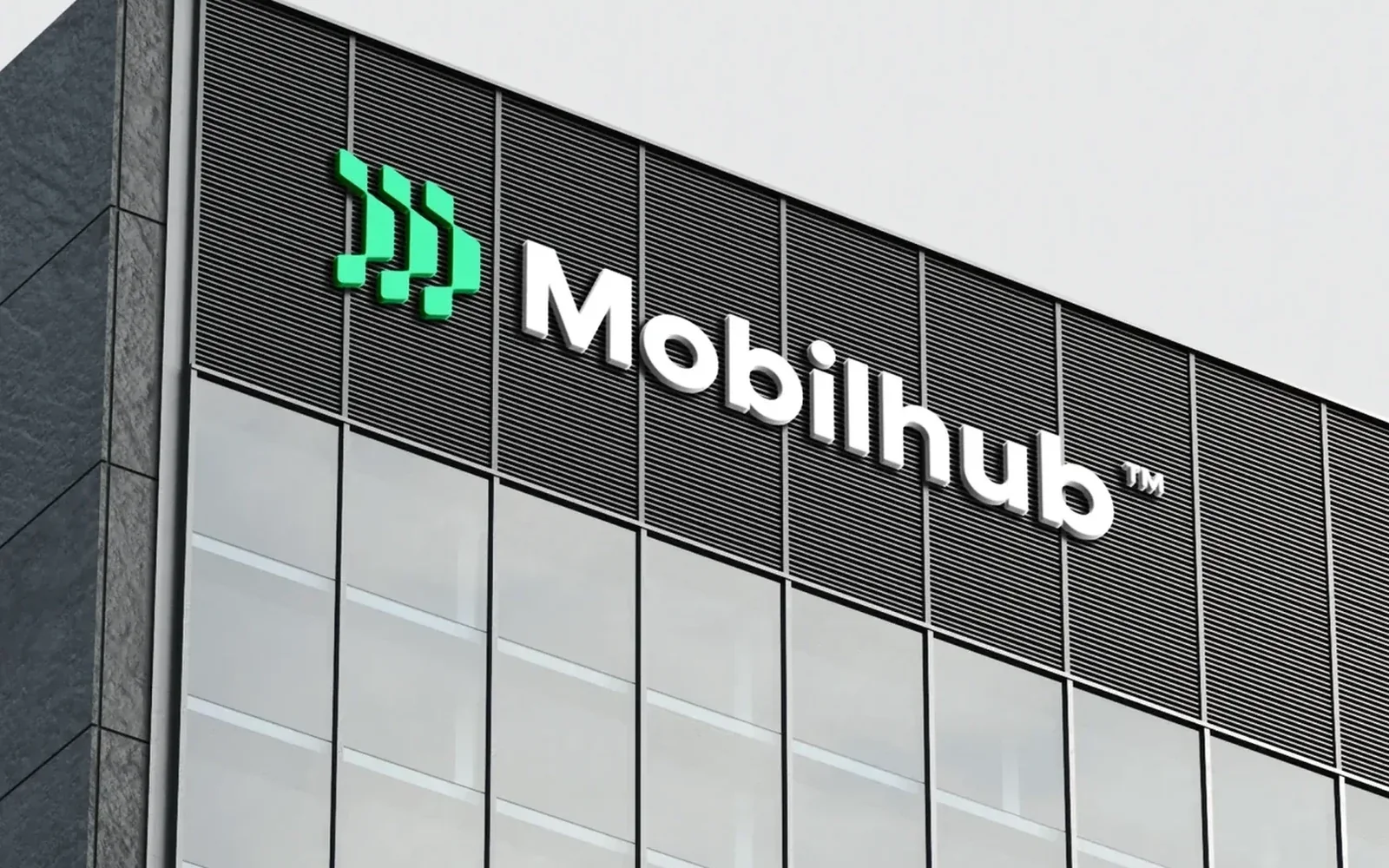 Mobilhub — the sign on the company building