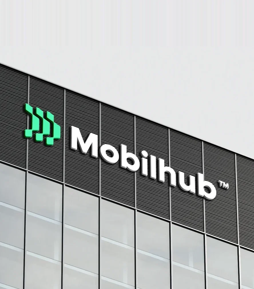 Mobilhub — the sign on the company building