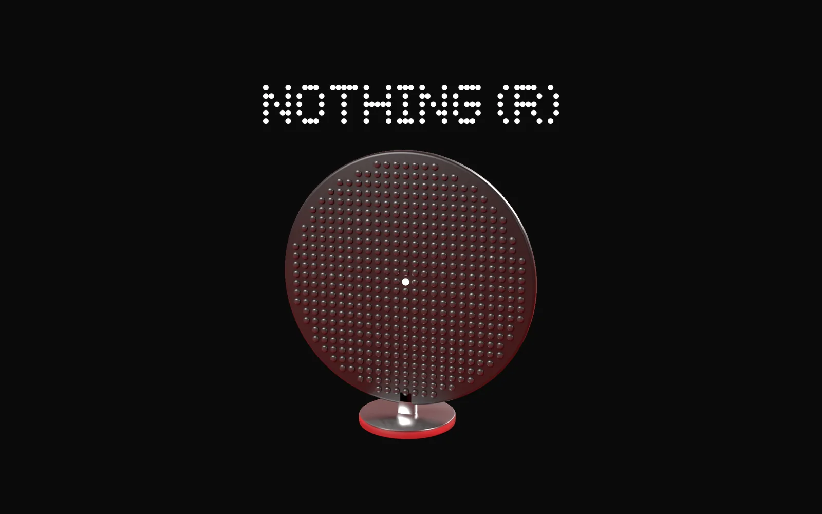 Nothing Phone (3) — the wordmark over the Glyph Matrix