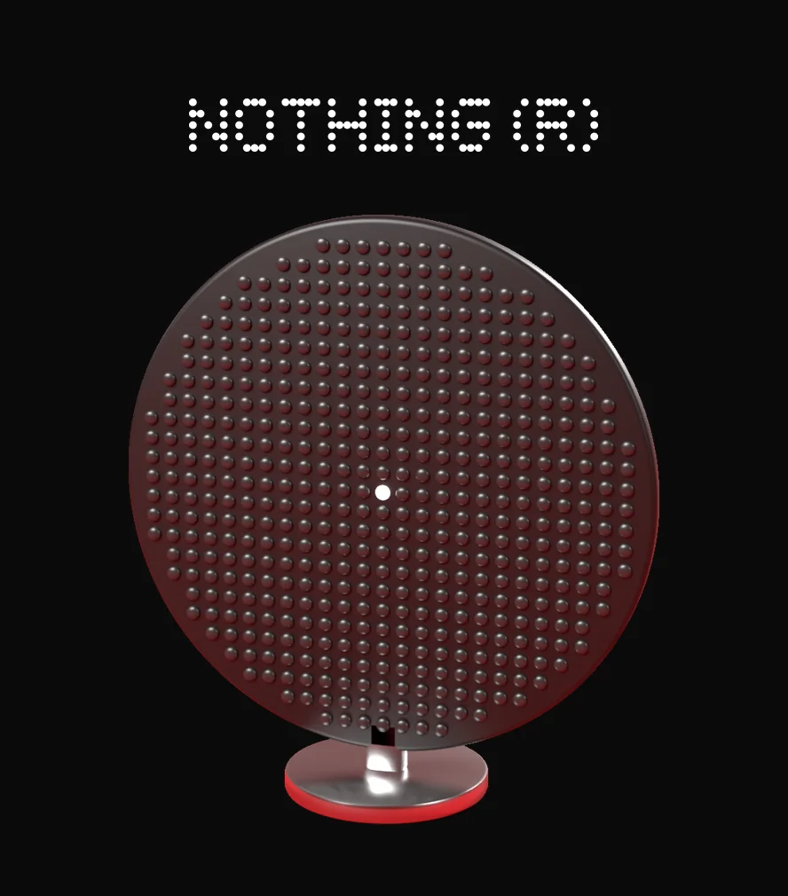 Nothing Phone (3) — the wordmark over the Glyph Matrix