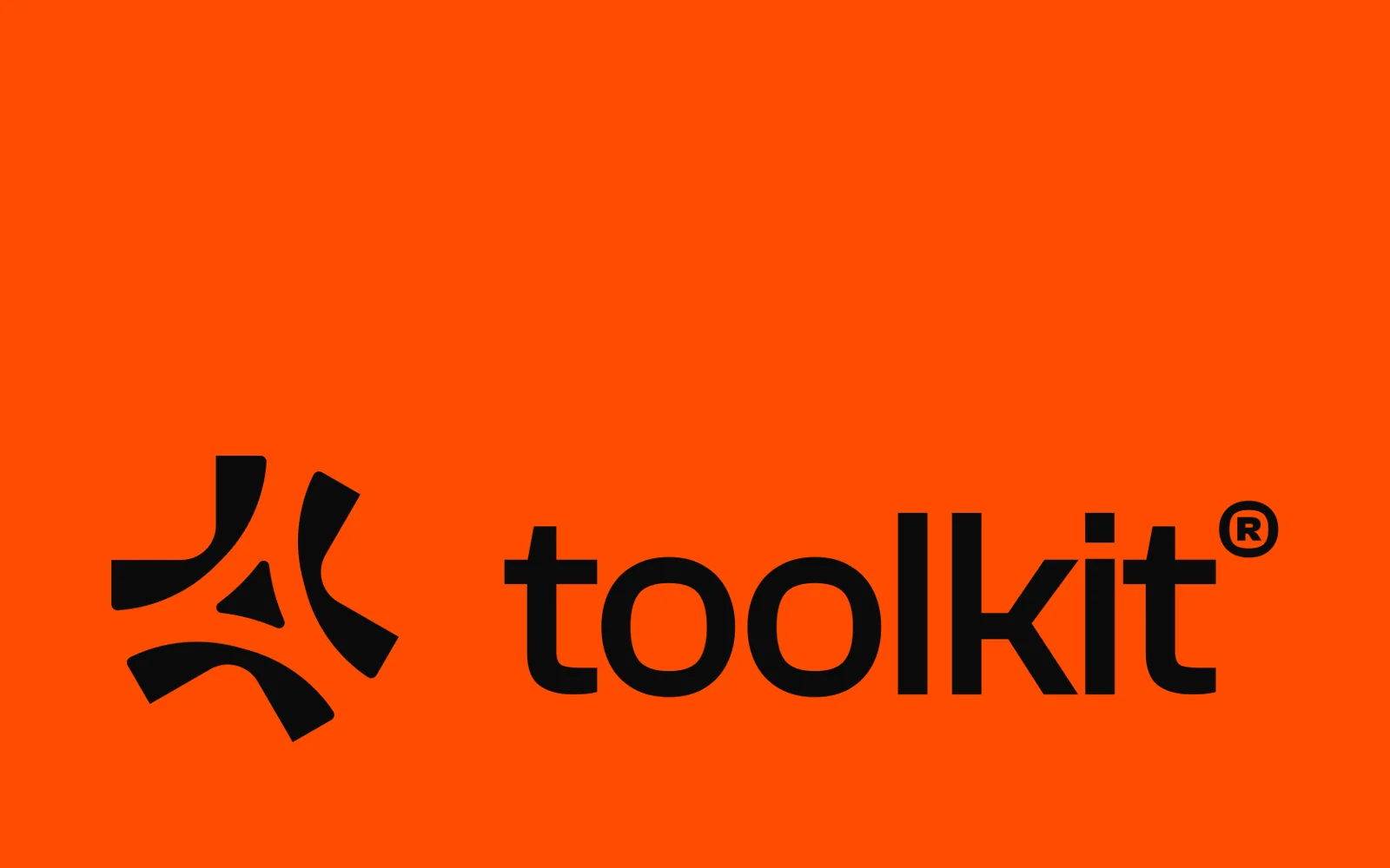 Toolkit — the toolkit wordmark on orange