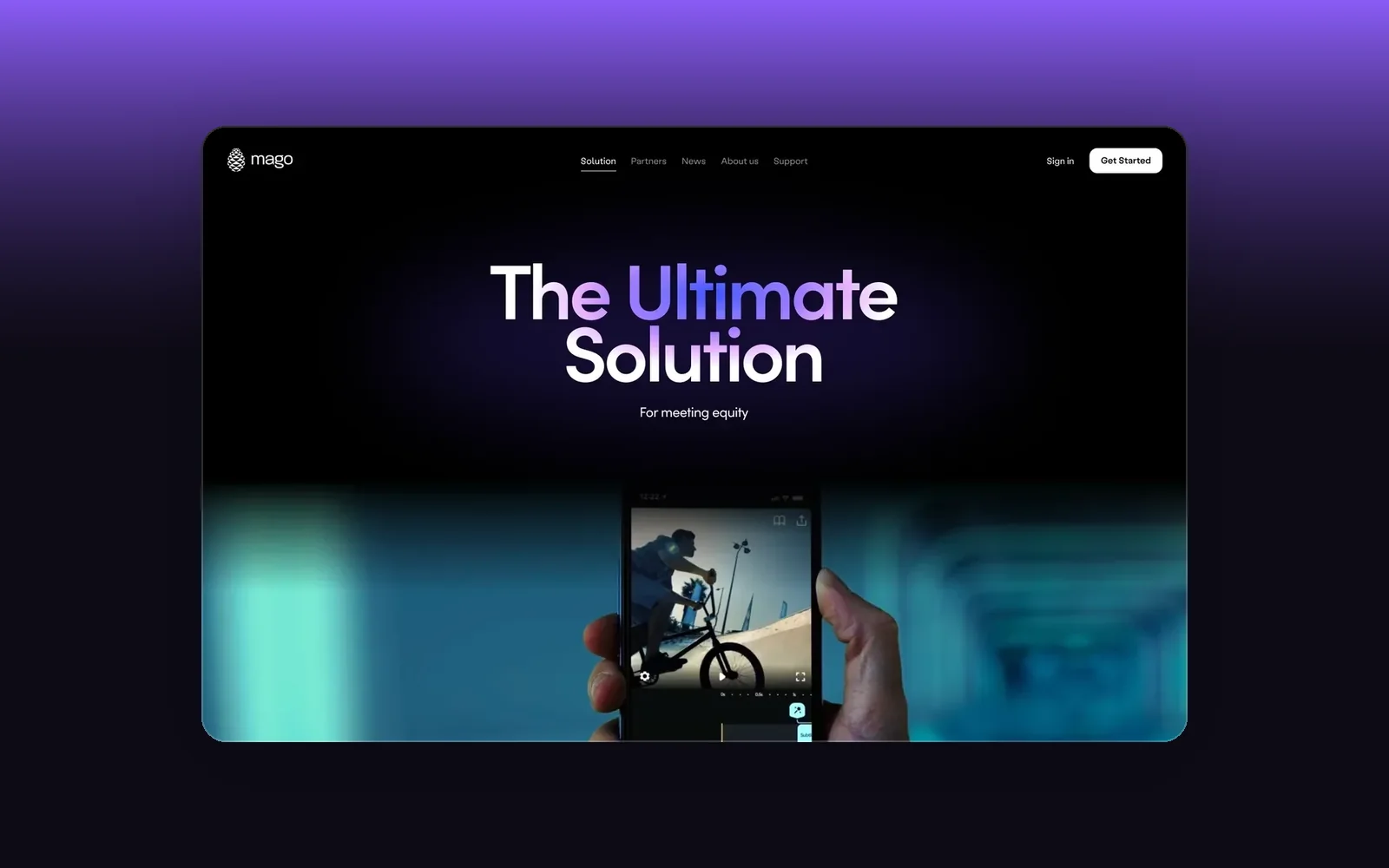 Mago — the website’s opening, «The Ultimate Solution»