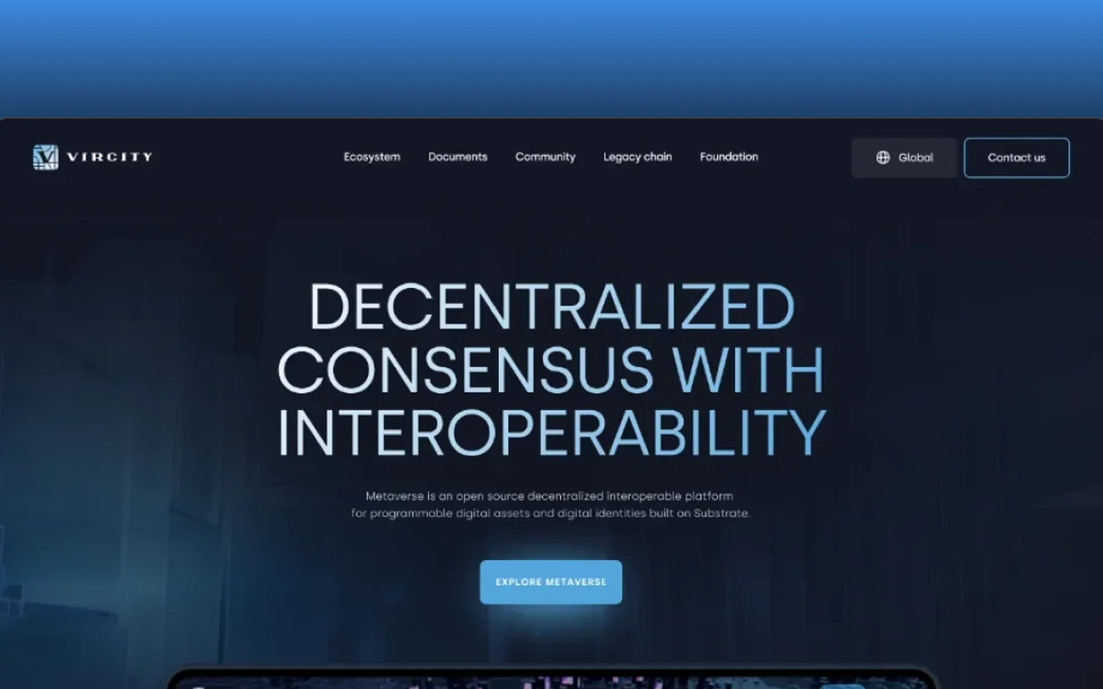 Vircity — the metaverse platform website’s opening
